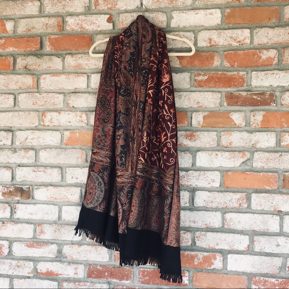 paisley Pattern Blanket Scarf